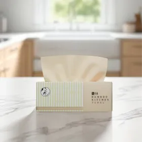 무표백 대나무 뽑아쓰는 키친타올 100매 12팩