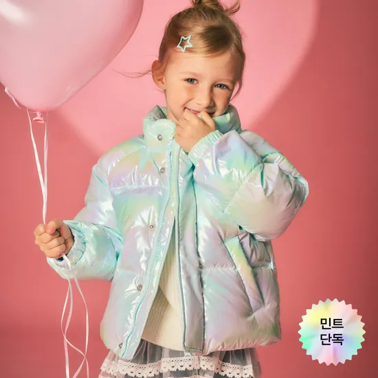 스파오키즈 파스텔푸퍼 하이브리드 다운