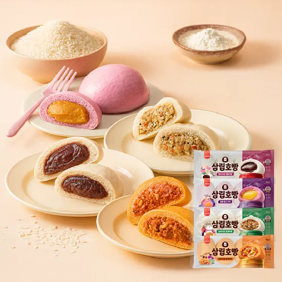 삼립 호빵 단팥 2봉 호빵 생생야채 2봉