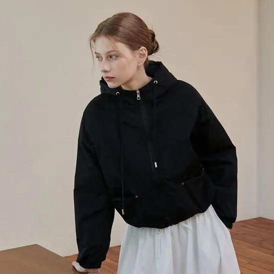 CMT 스트링 후드 윈드브레이커 점퍼