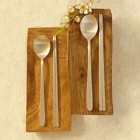 유기 수저세트 누빔수저집 증정