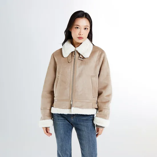 스파오 퍼배색 무스탕