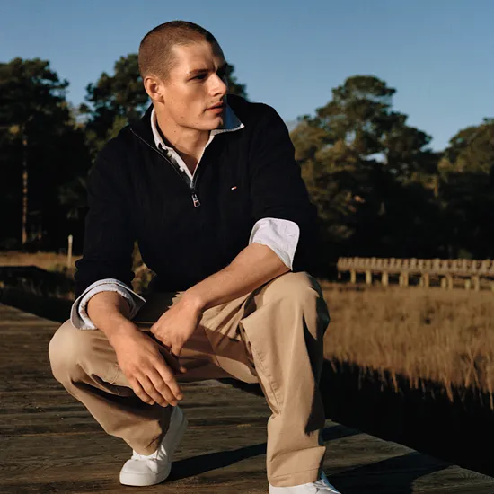 타미힐피거 인터락 크루넥 울 스웨터 3종 택1