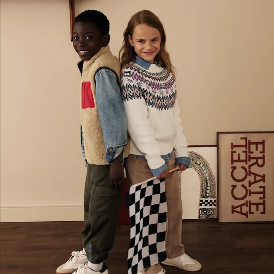 타미힐피거 키즈 링거 케이블 스웨터