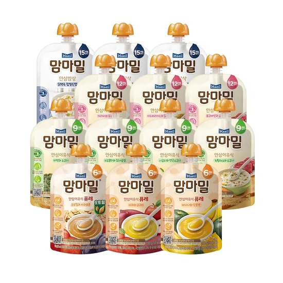 맘마밀 안심밥상 이유식 13종 20팩 골라담기