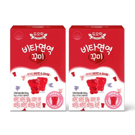 듀오락 어린이 비타면역 꾸미 2개 총 56일분