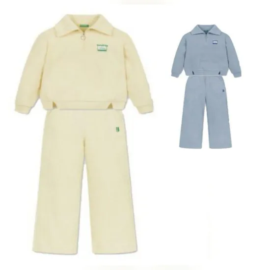 베네통키즈 니트 라이크 집업 맨투맨 팬츠SET