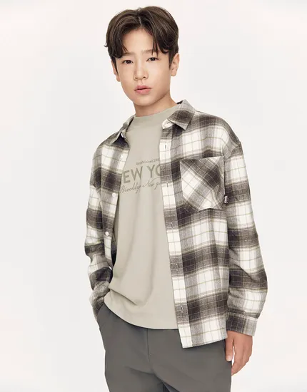 지오다노주니어 플란넬 긴팔셔츠