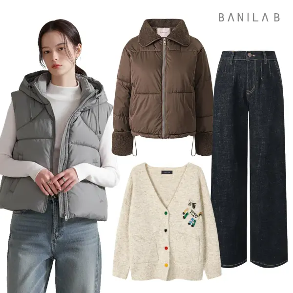 풀밴딩 핀턱 골덴바지