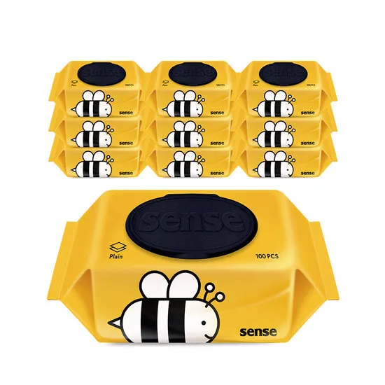 센스 물티슈 벌 캡형 100매 10팩