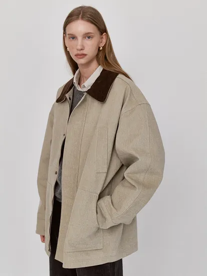 르세지엠 코듀로이 코튼 필드자켓