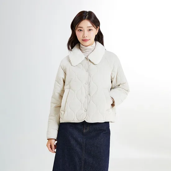 스파오 탈착 칼라 경량 퀼팅 재킷