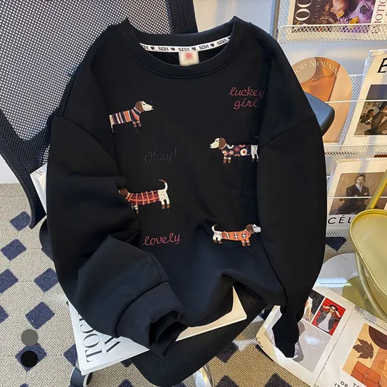 카라 기모스타일퍼피자수티