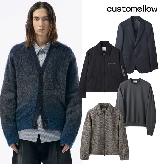 커스텀멜로우 블랙 오버사이즈 점퍼