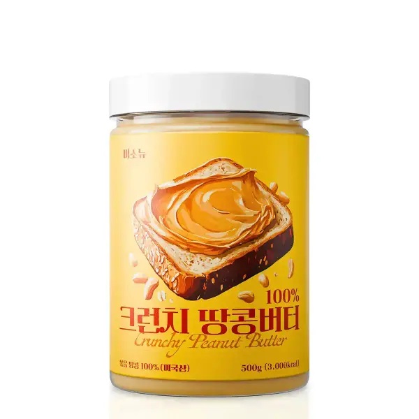 비소뉴 고소한 크런치 땅콩버터 500g