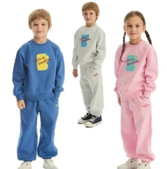 베네통키즈 부클 기모 트레이닝셋업