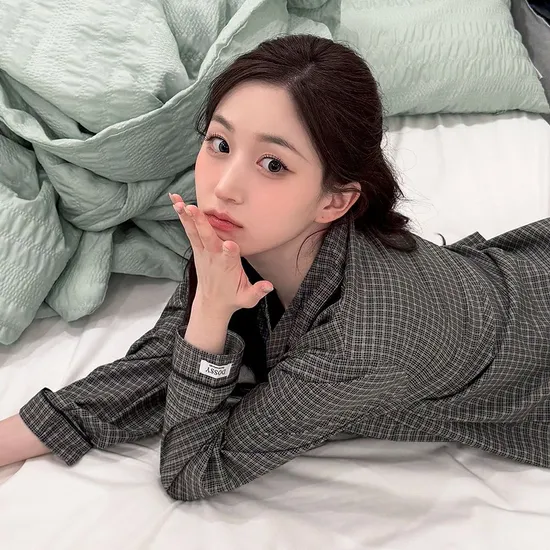 차르륵 실크핏 긴팔 잠옷세트