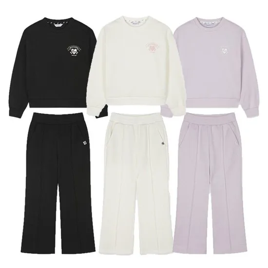 네파키즈 여아 기모 크롭 세트