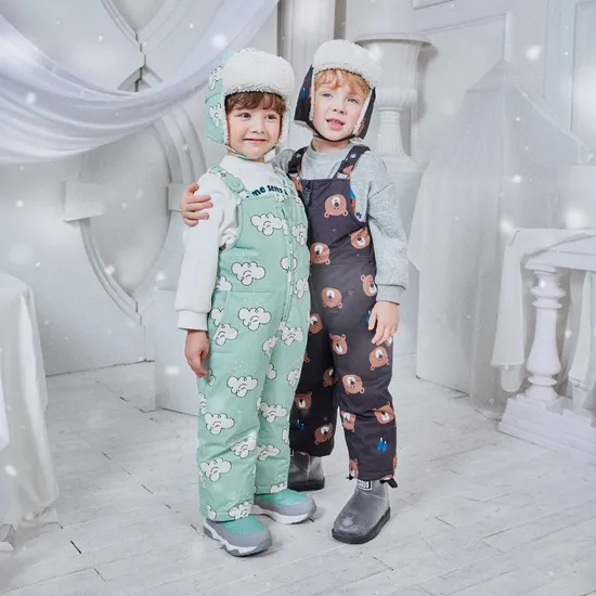 밀리 스키 바지 모자 세트