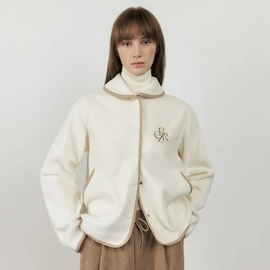 심볼 로고 플리스 점퍼