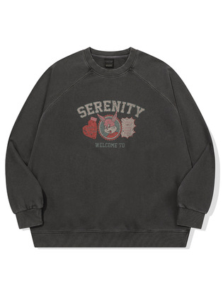 꼼파뇨 세레니티 레글런 피그먼트 맨투맨 스모크블랙