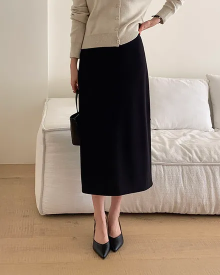 밴딩 롱 스커트