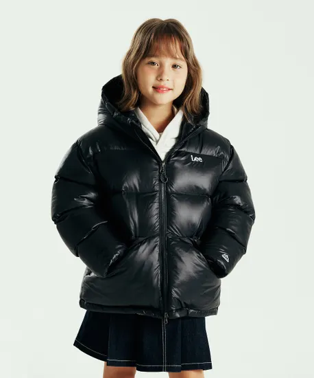LEE 키즈 후드 헤비다운 숏 푸퍼 리 덕다운 패딩