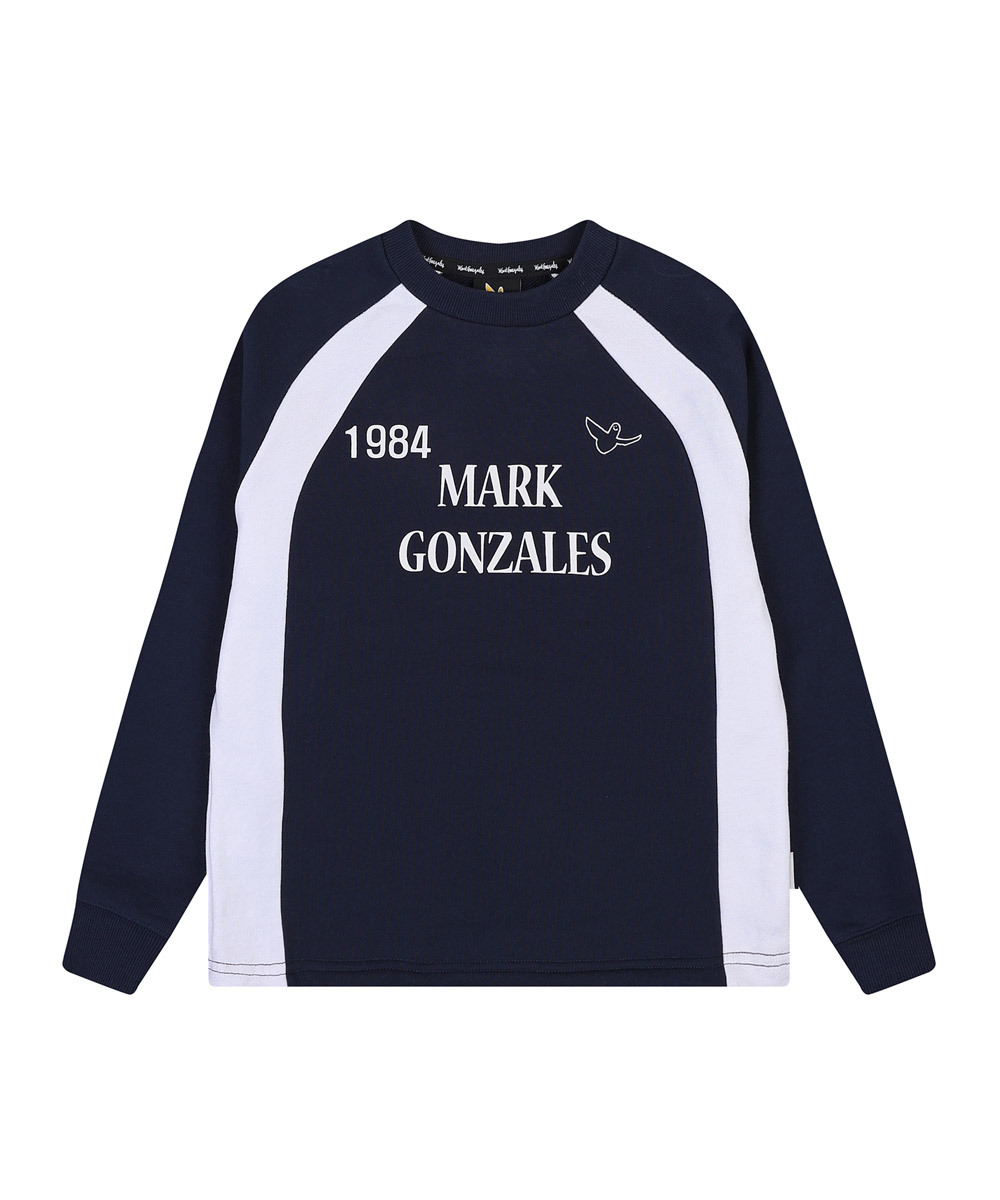 마크곤잘레스키즈 엔젤 절개 맨투맨 네이비