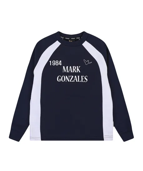 마크곤잘레스키즈 엔젤 절개 맨투맨 네이비