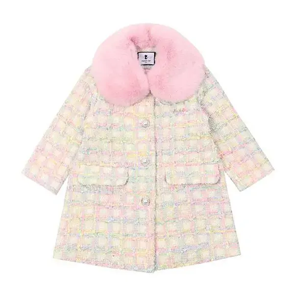 프랜치캣 핑크 트위드코트