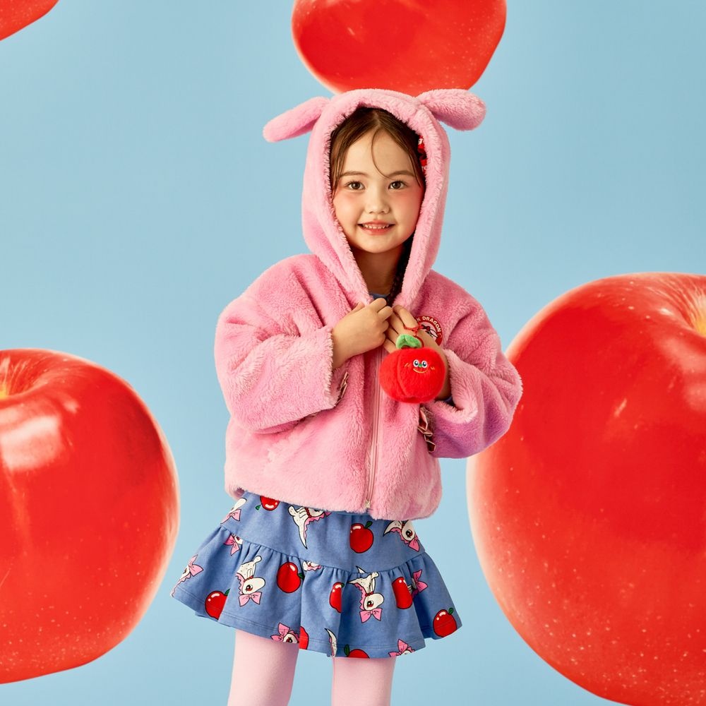 핑크드래곤 뽀글이 화이트 핑크