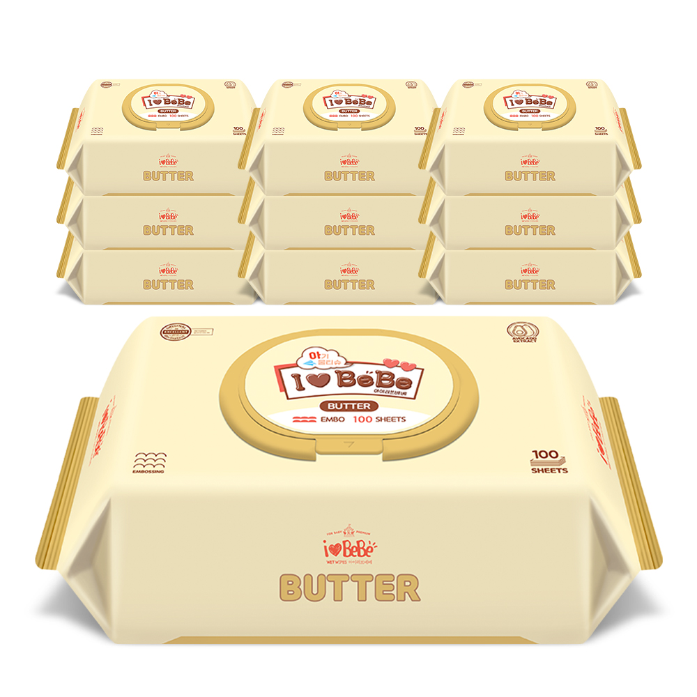 아이러브베베 버터 물티슈 100매x10팩