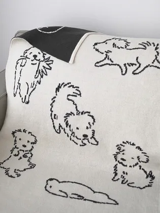 베르데 해피퍼피 양면 니트 블랭킷