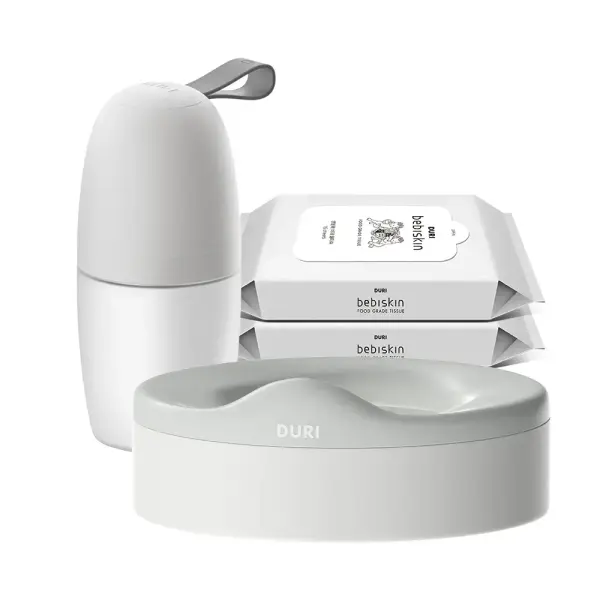 두리 도넛 휴대용 유아변기 휴대 소변기 물티슈 2팩