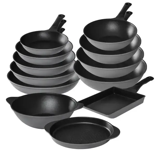 키친아트 그레이 티타늄 프라이팬 3개