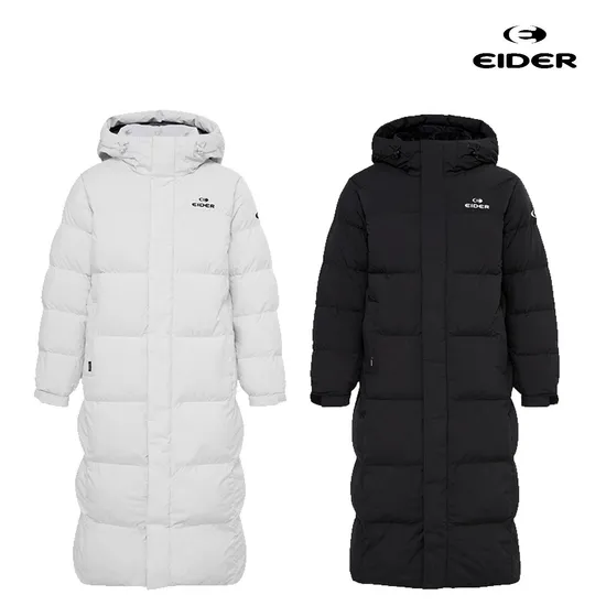 아이더 롱패딩 블랙 라이트그레이