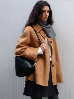 제로스트릿 에이라인 울 하프코트 6컬러