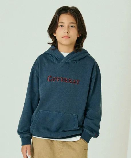 커버낫키즈 어센틱 피그먼트 후드 티셔츠