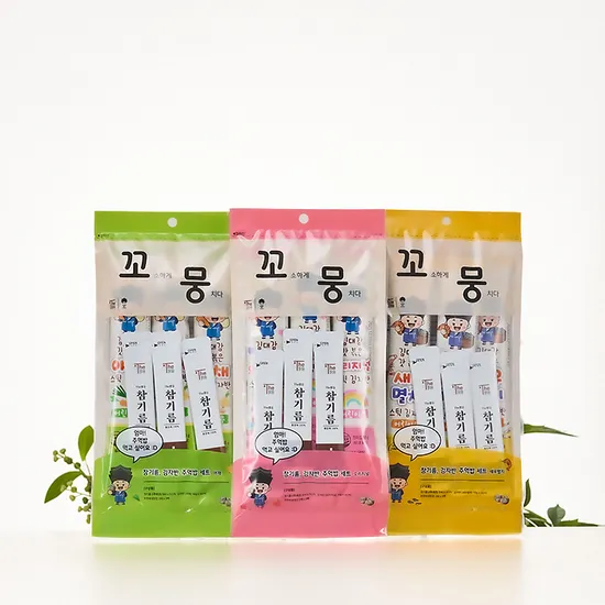 더맑음 꼬뭉 3가지맛 김자반 참기름 장갑 세트