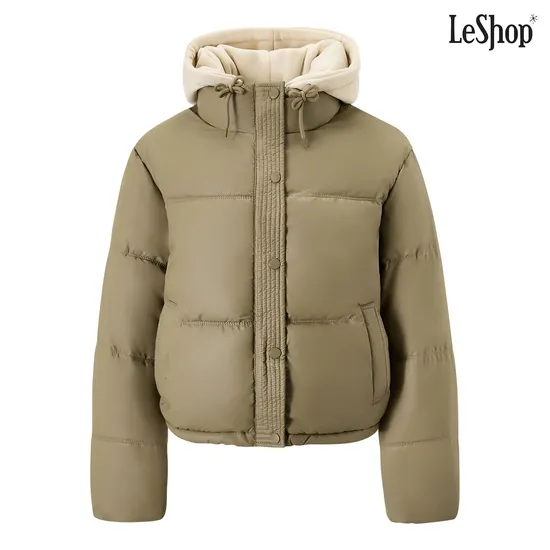 르샵 후드 레이어드 패딩점퍼