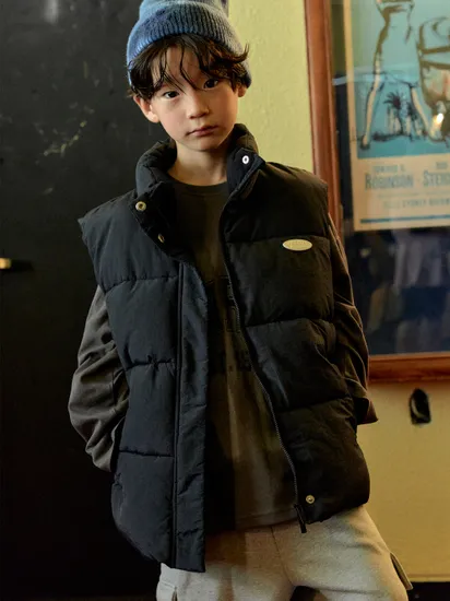 오버핏 패딩 조끼