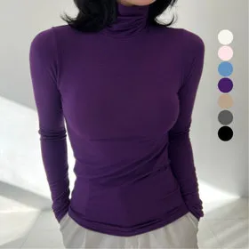 설세라 여성 폴라히트텍 얇은 이너 목폴라 1+1