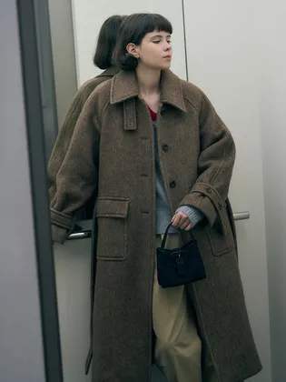 드로우핏 래빗 앙고라 울 발마칸 롱 코트 3가지 색상