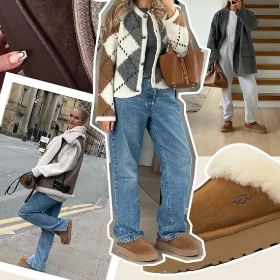 어그 타즈2 플랫폼 뮬 털 슬리퍼