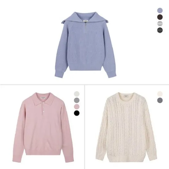 프로젝트엠 여성 니트 3종 택1