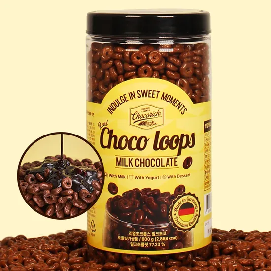 초코룹스 요거트 토핑 간식 초코링 600g