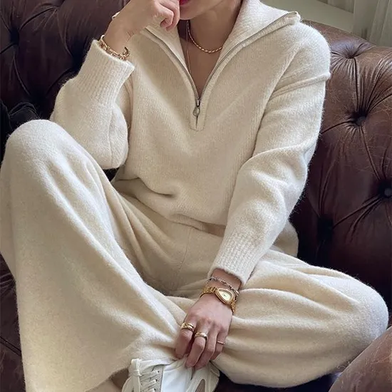 난닝구 니트반집업 팬츠세트