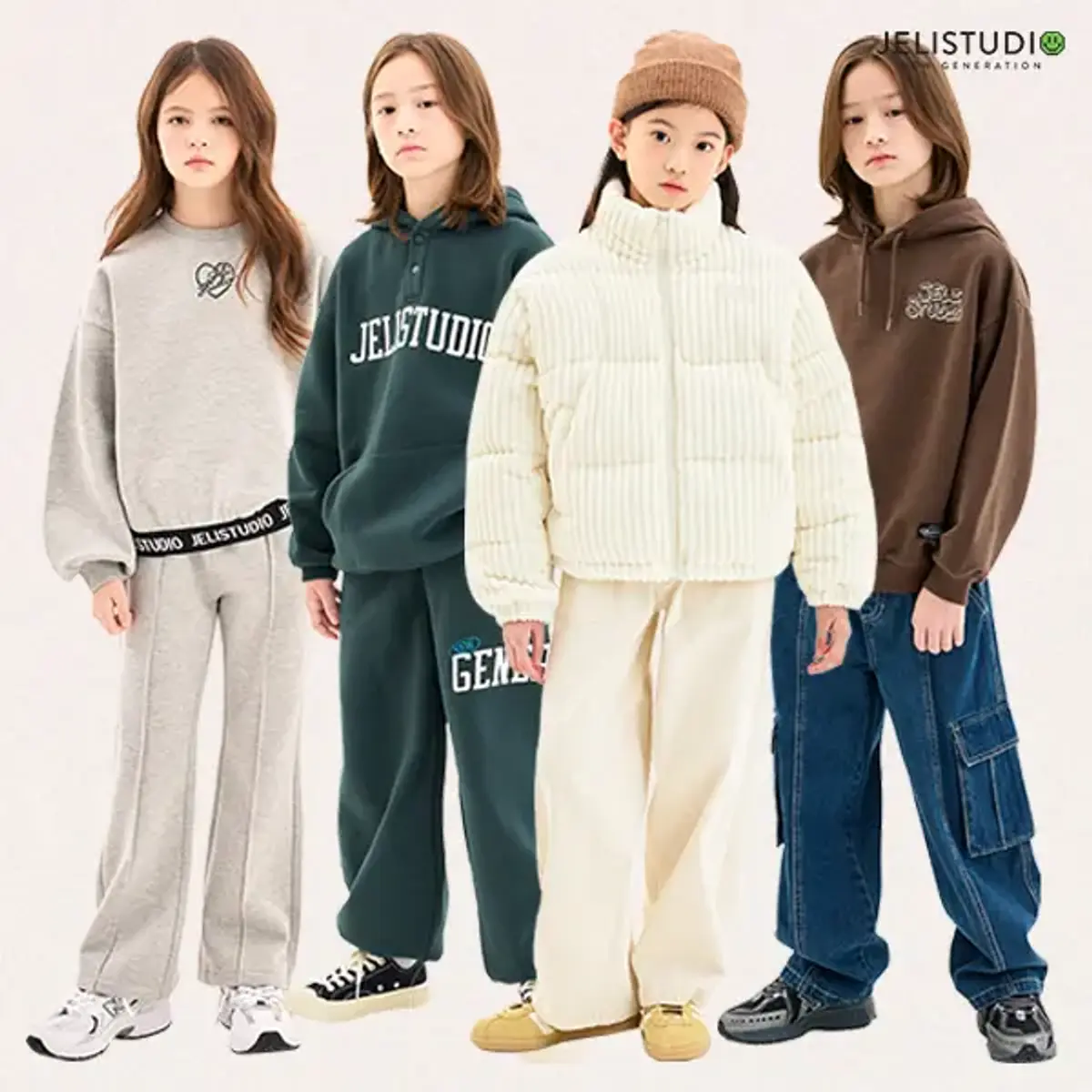 젤리스튜디오 슬림핏자수포인트폴라티셔츠