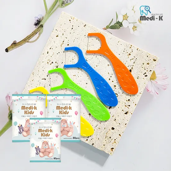 어린이 유아 치실 80p 3팩 케이스 증정