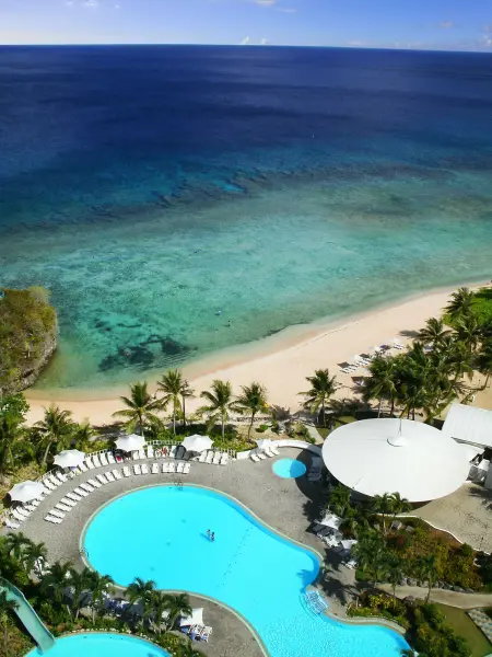 괌 닛코 4일 5일 6일 오션프론트 슬라이드 에어텔 와인증정